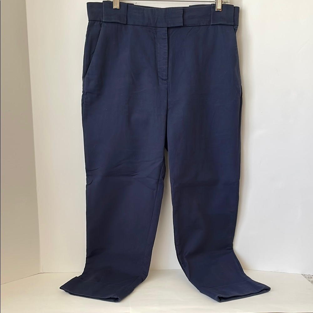COS | wide waist with belt loops and wide cuff cropped heavy weight cotton pants